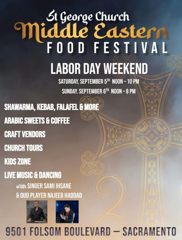 2026 Middle Eastern Food Festival Flyer w Cross